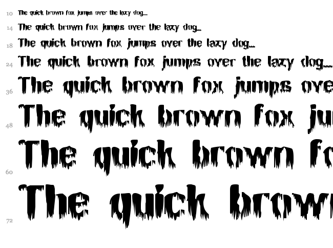 BN Manson Nights font waterfall